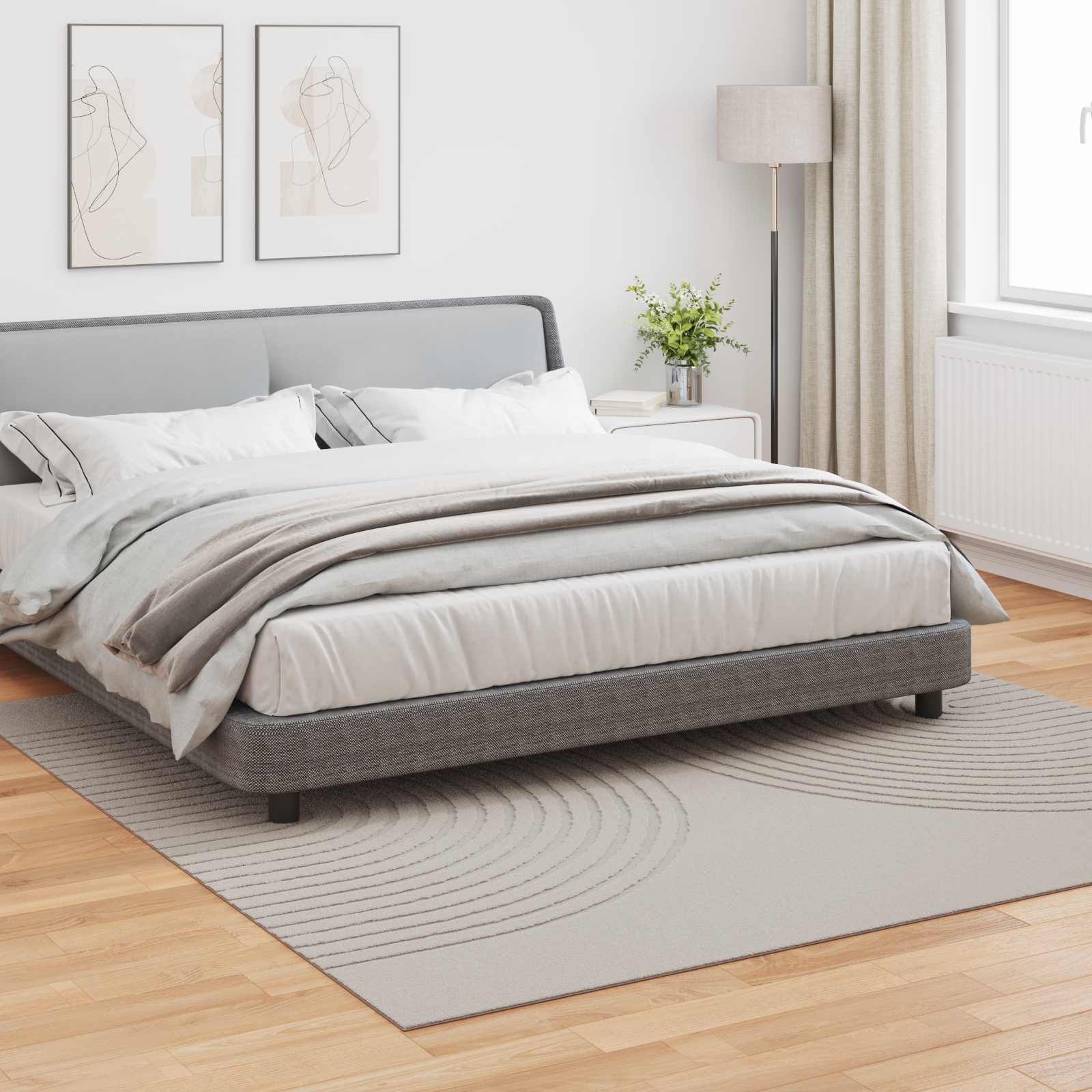 Vidaxx tapis carré huarte crème 240 x 240 cm polyester