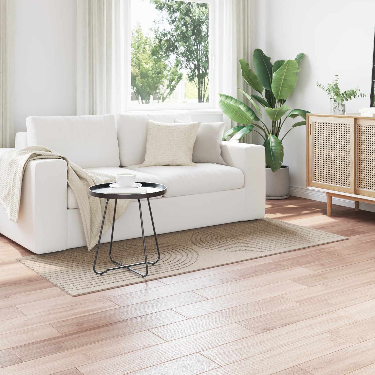 Vidaxx tapis rectangulaire huarte beige 150 x 80 cm polyester