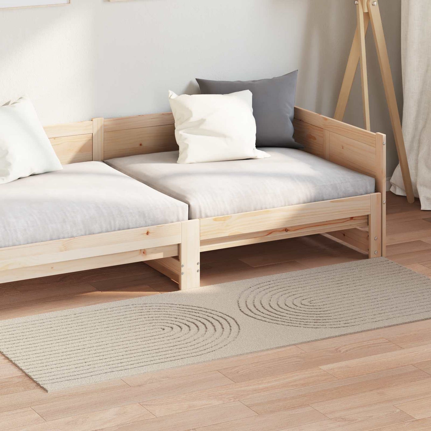 Vidaxx tapis rectangulaire huarte beige 150 x 80 cm polyester