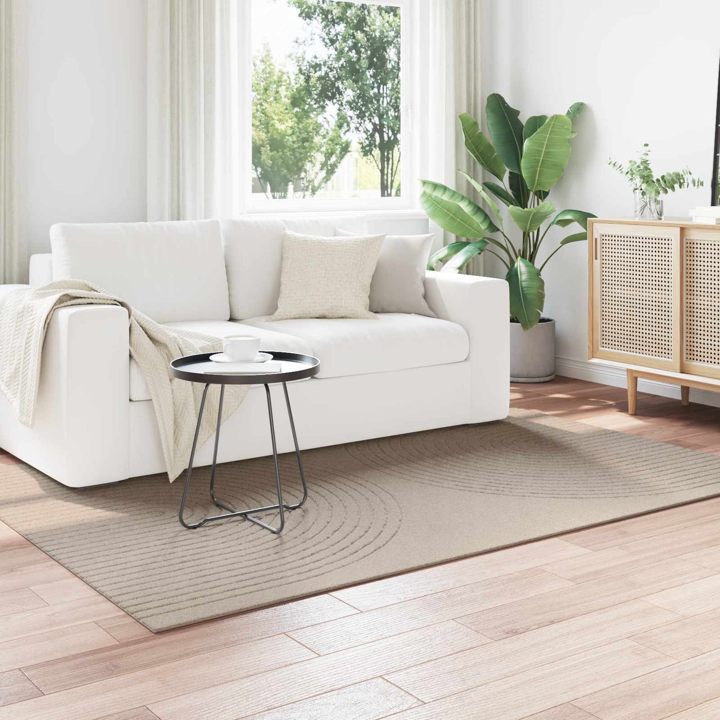 Vidaxx tapis rectangulaire huarte beige 170 x 120 cm polyester