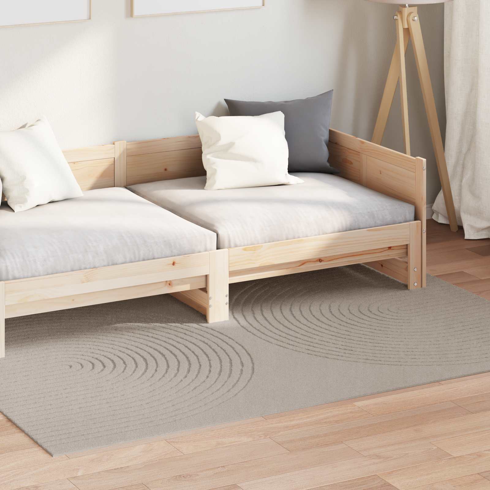 Vidaxx tapis rectangulaire huarte beige 170 x 120 cm polyester