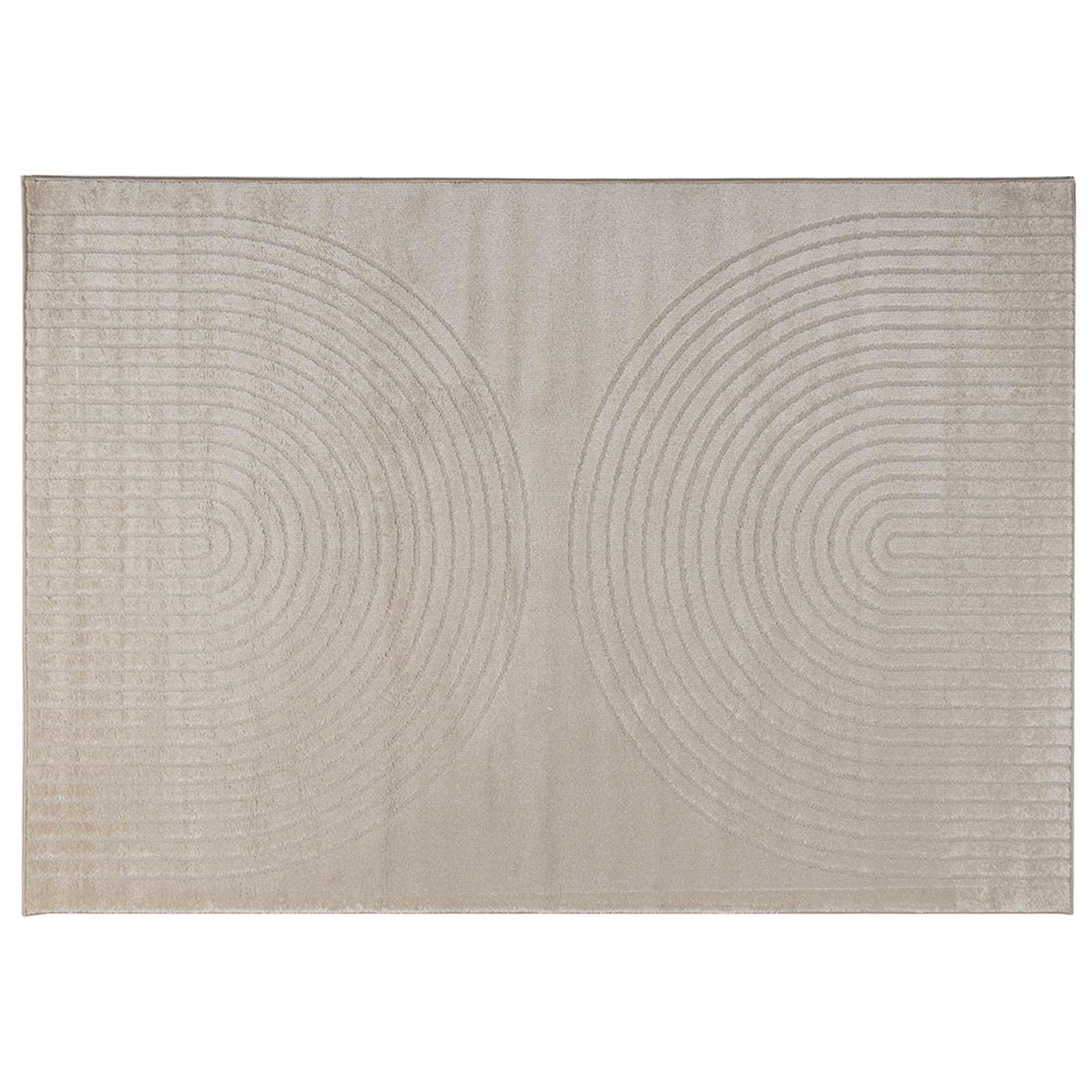 VidaXL tapis rectangulaire huarte beige 200 x 140 cm polyester