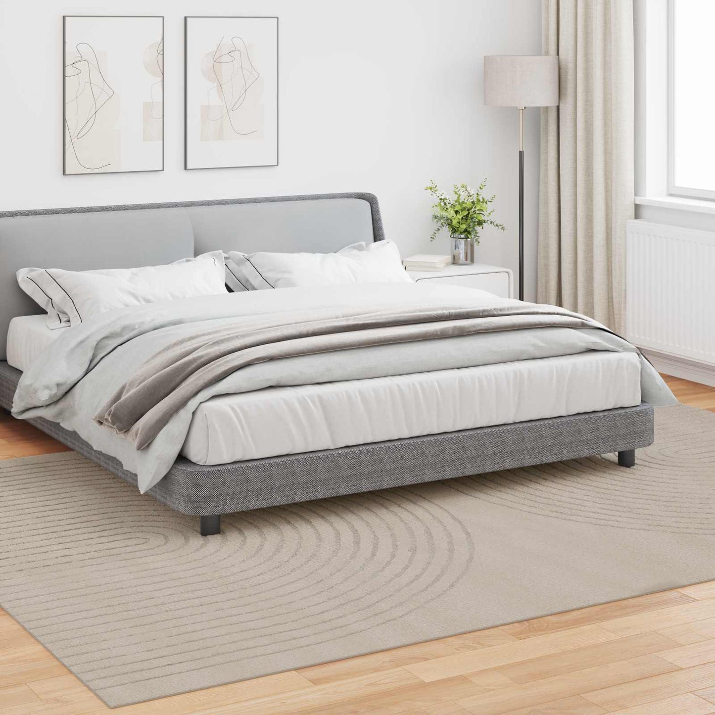 Vidaxx tapis rectangulaire huarte beige 280 x 200 cm polyester