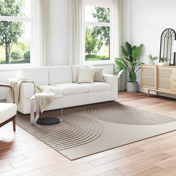 Vidaxx tapis carré huarte beige 240 x 240 cm polyester