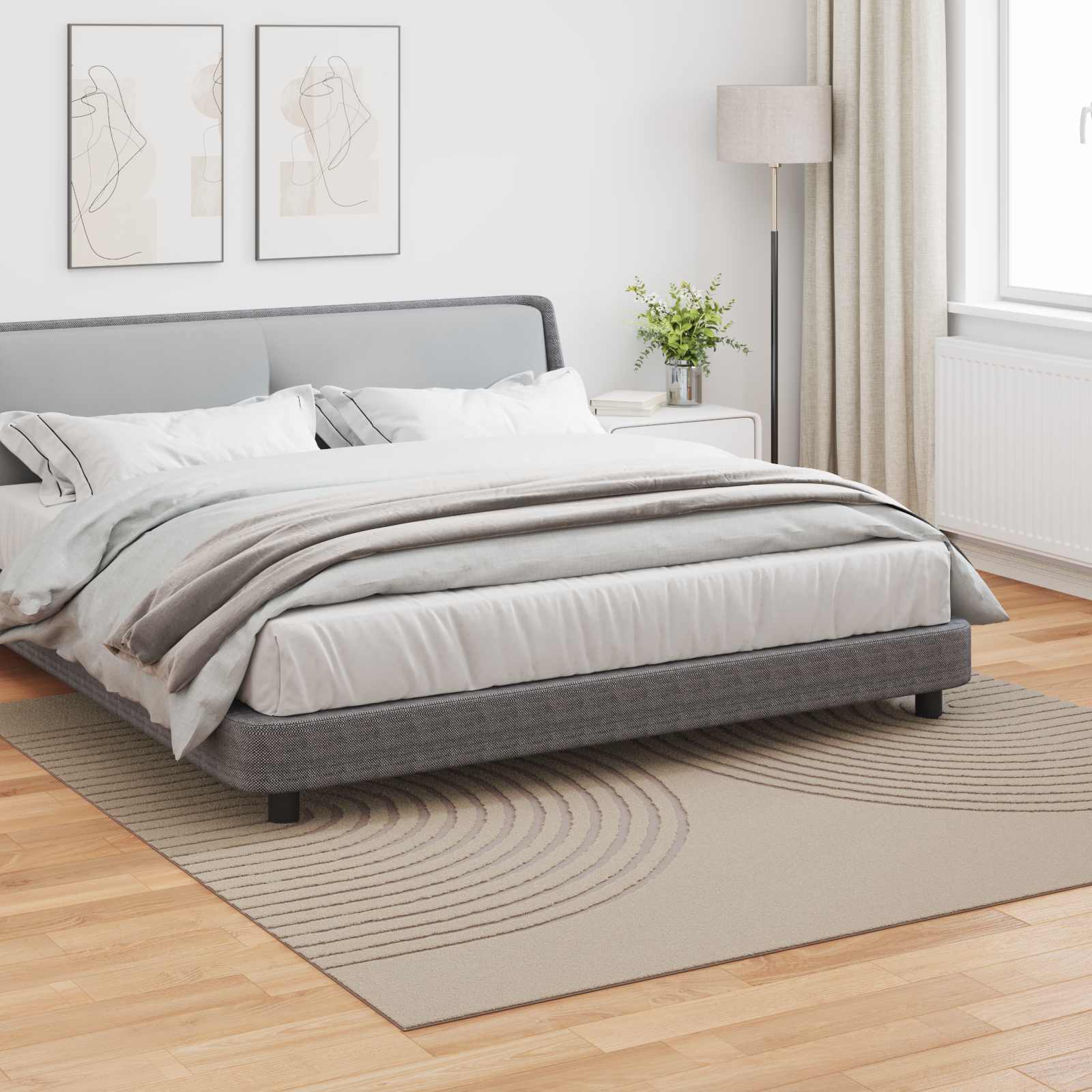 Vidaxx tapis carré huarte beige 240 x 240 cm polyester