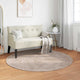 VidaXL tapis rond huarte beige ø 200 cm polyester