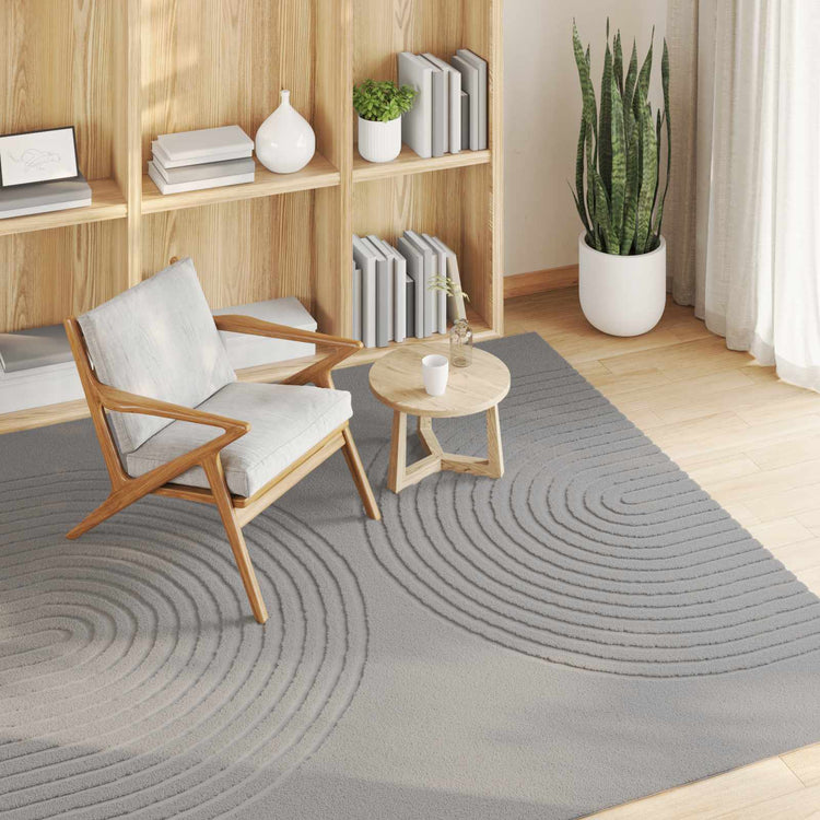 Vidaxx tapis carré huarte gris 120 x 120 cm polyester