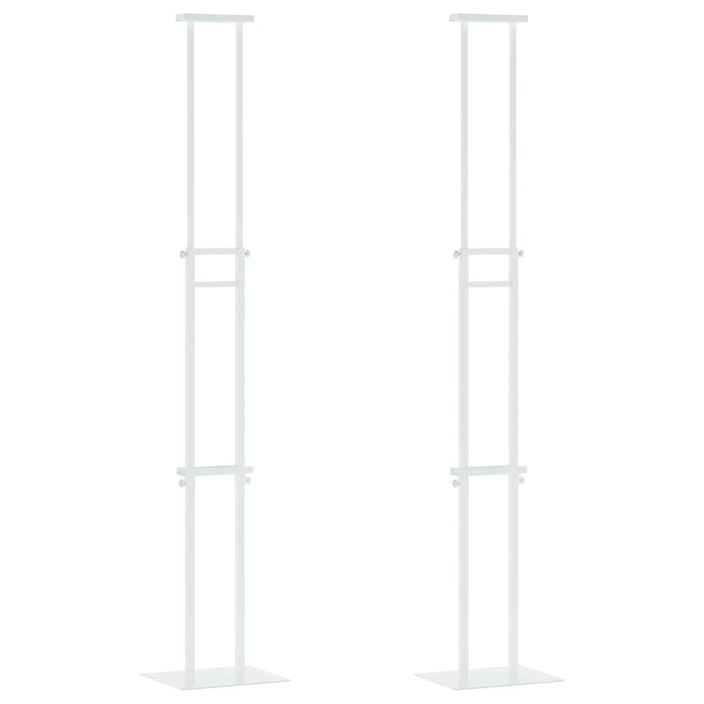 VidaXL présentoirs de salon 2 pcs blanc 30 x 23,5 x 210 cm acier
