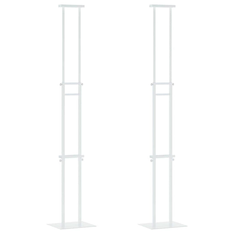 VidaXL présentoirs de salon 2 pcs blanc 30 x 23,5 x 210 cm acier