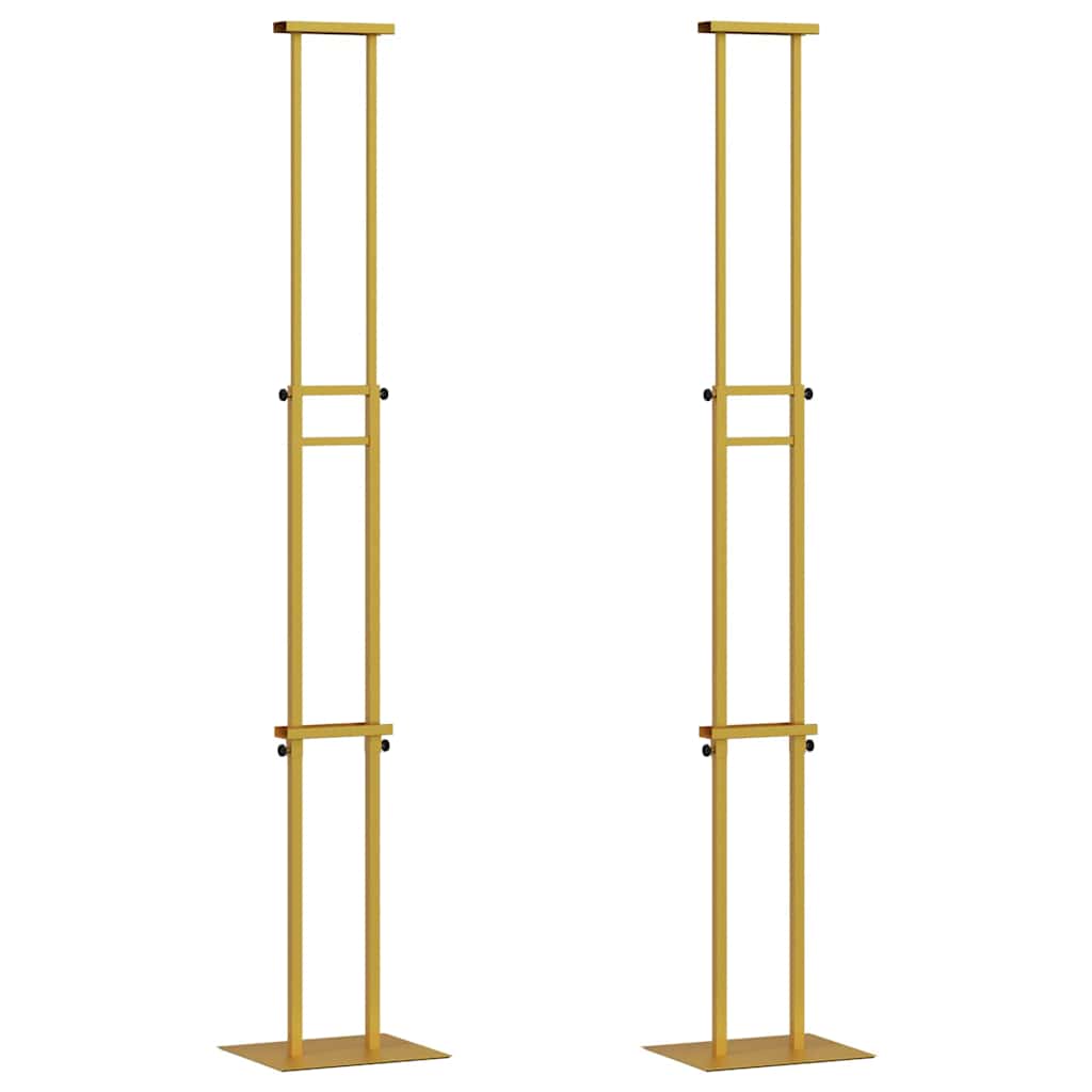VidaXL présentoirs de salon 2 pcs or 30 x 23,5 x 210 cm acier