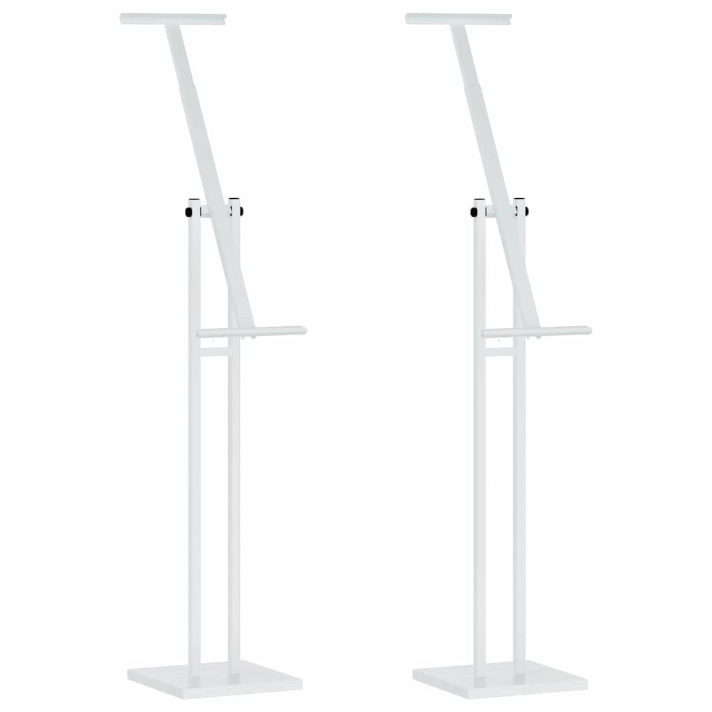 VidaXL présentoirs 2 pcs blanc 26,5 x 26,5 x 150 cm acier