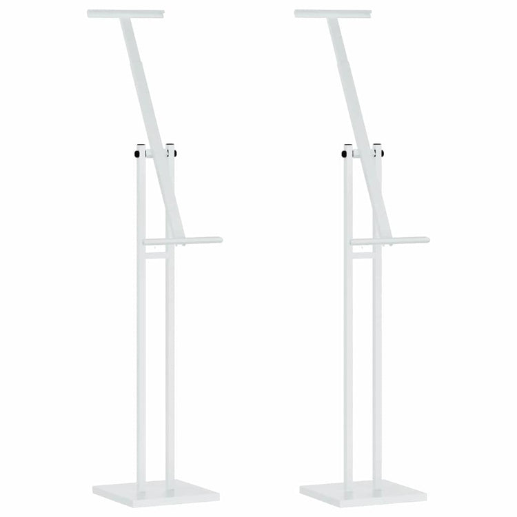 VidaXL présentoirs 2 pcs blanc 26,5 x 26,5 x 150 cm acier