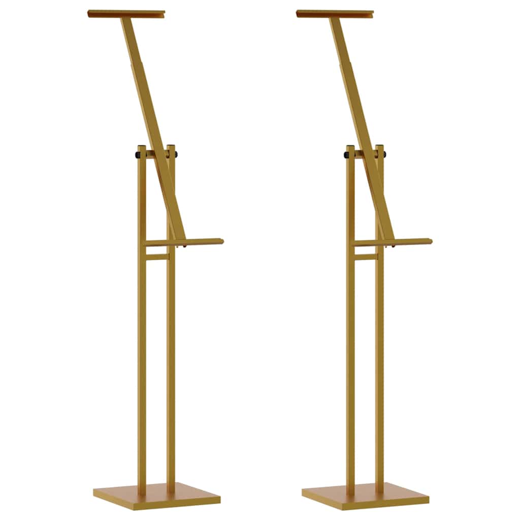 VidaXL présentoirs 2 pcs or 26,5 x 26,5 x 150 cm acier