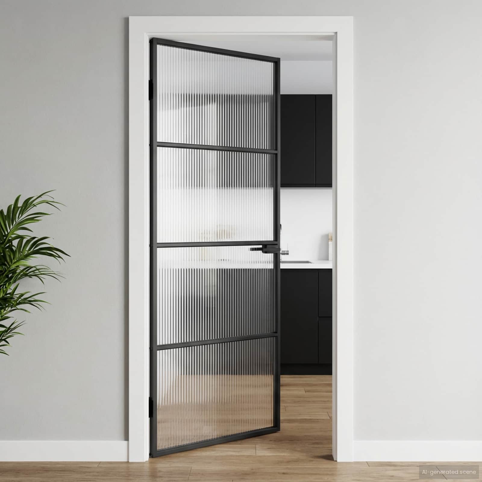Porte d'entrée Vidaxx 76 x 201,5 x 3,5 cm aluminium et verre trempé