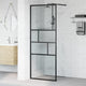 Vidaxx paroi de douche à l'italienne noir 80 x 195 x 0,5 cm verre et aluminium