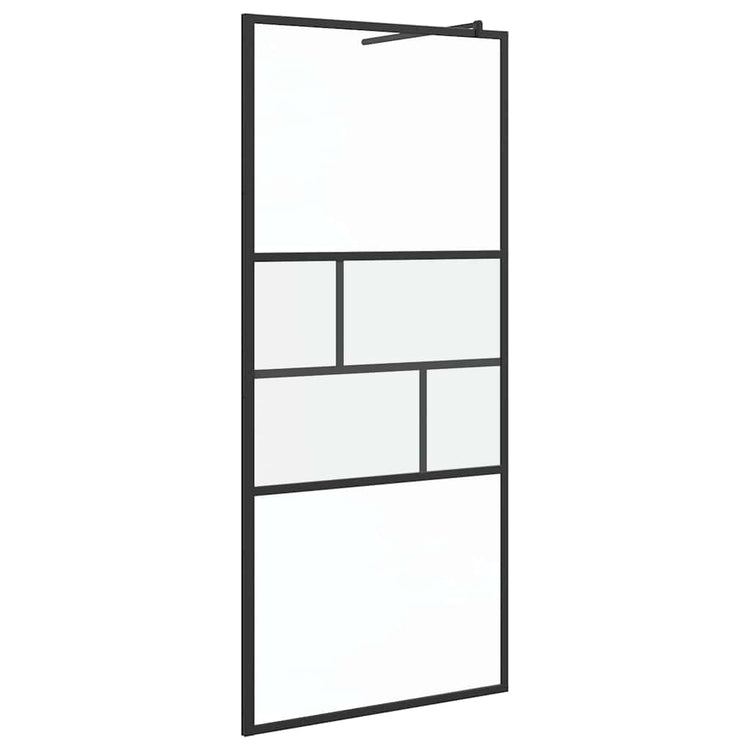 Vidaxx paroi de douche à l'italienne noir 80 x 195 x 0,5 cm verre et aluminium