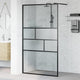 Vidaxx paroi de douche à l'italienne noir 80 x 195 x 0,5 cm verre et aluminium