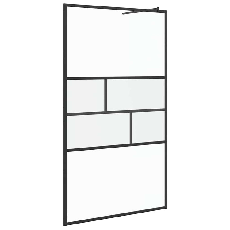 Vidaxx paroi de douche à l'italienne noir 80 x 195 x 0,5 cm verre et aluminium