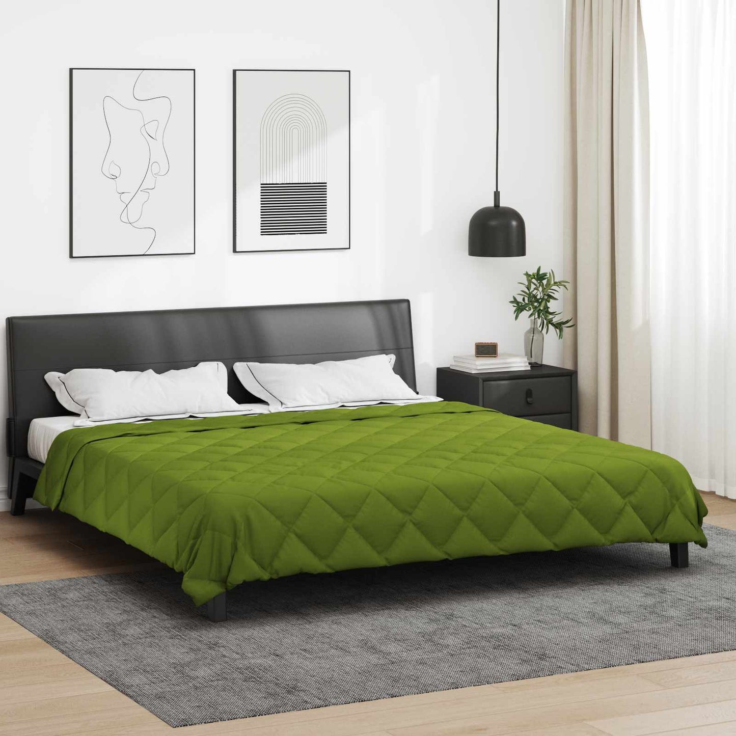 Vidaxx couette d'été vert 220 x 260 cm microfibre