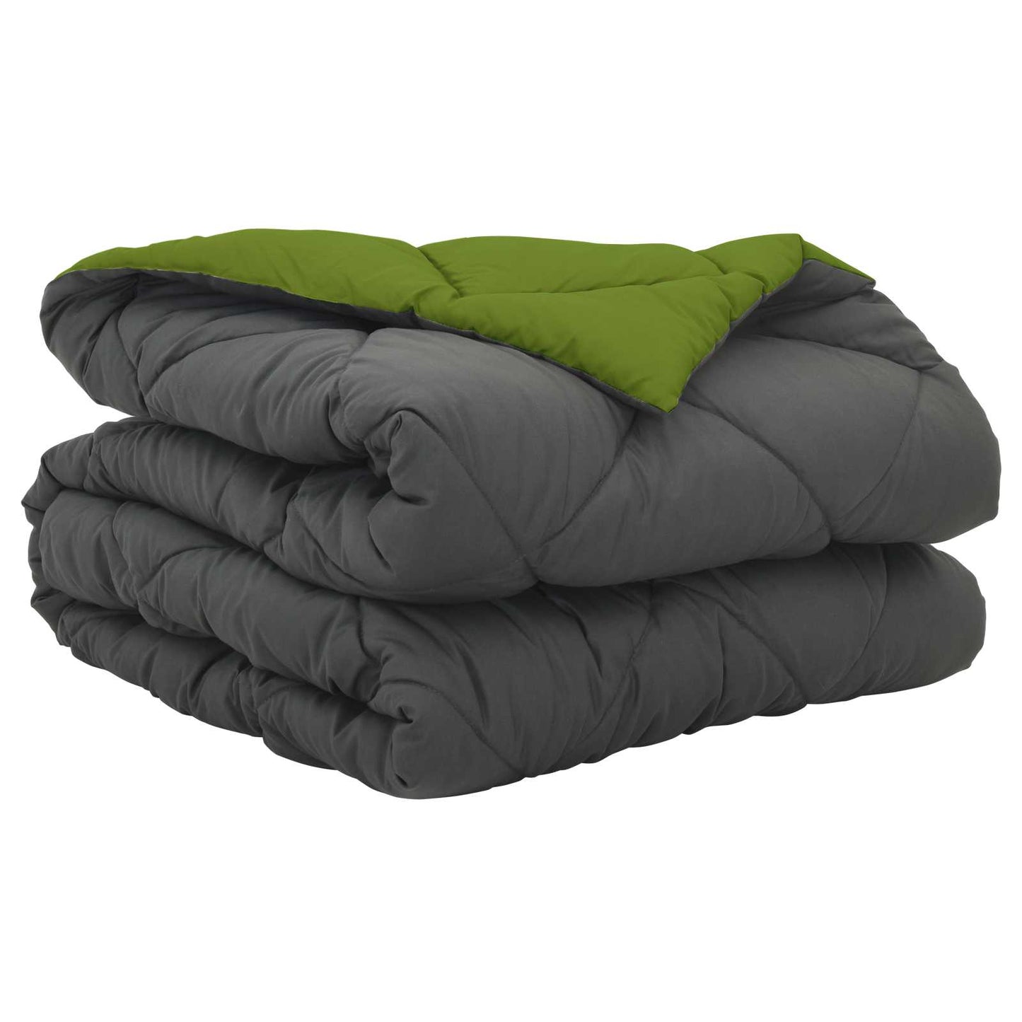 Vidaxl couette d'été vert et anthracite 220 x 135 cm microfibre