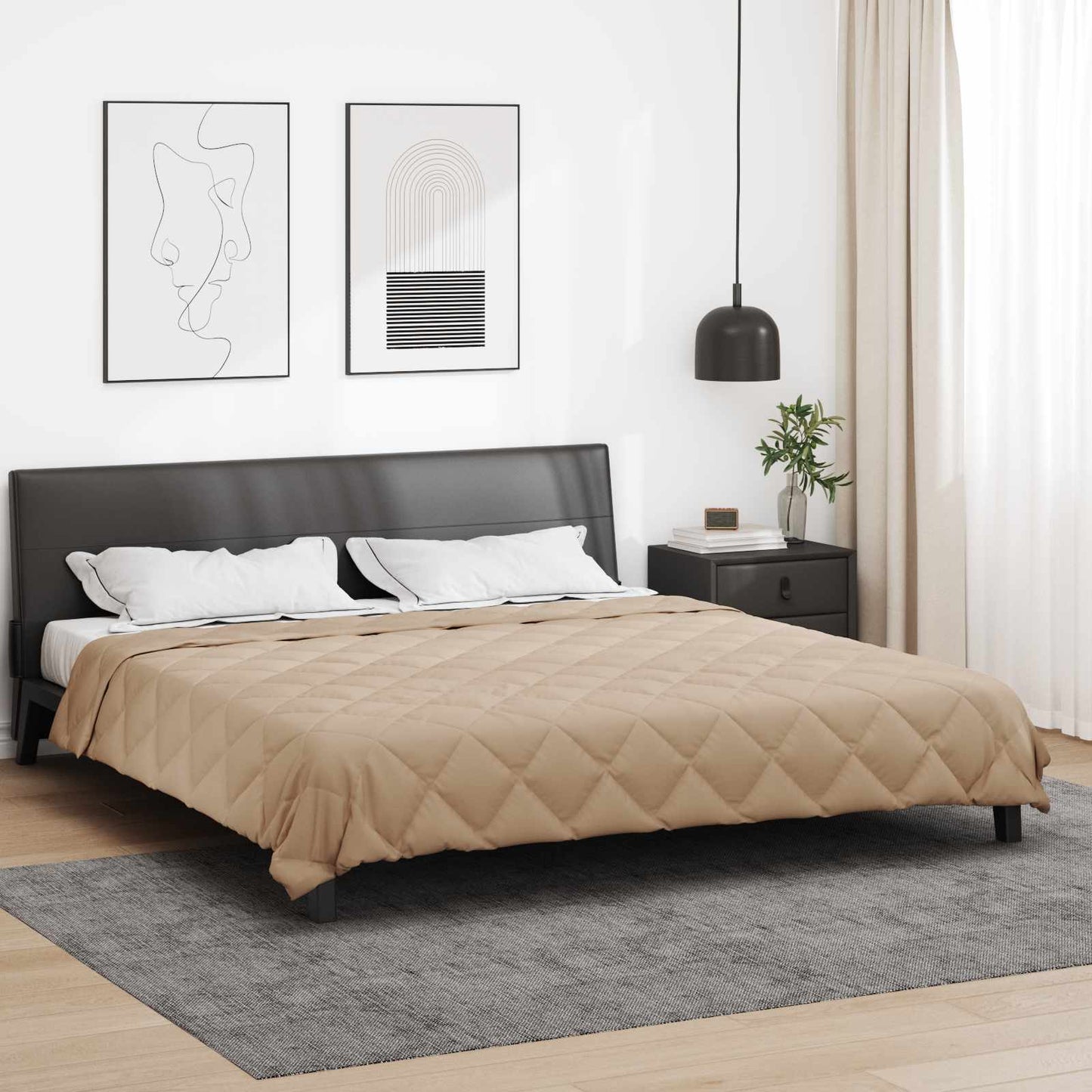Vidaxx couette d'été taupe 220 x 240 cm microfibre