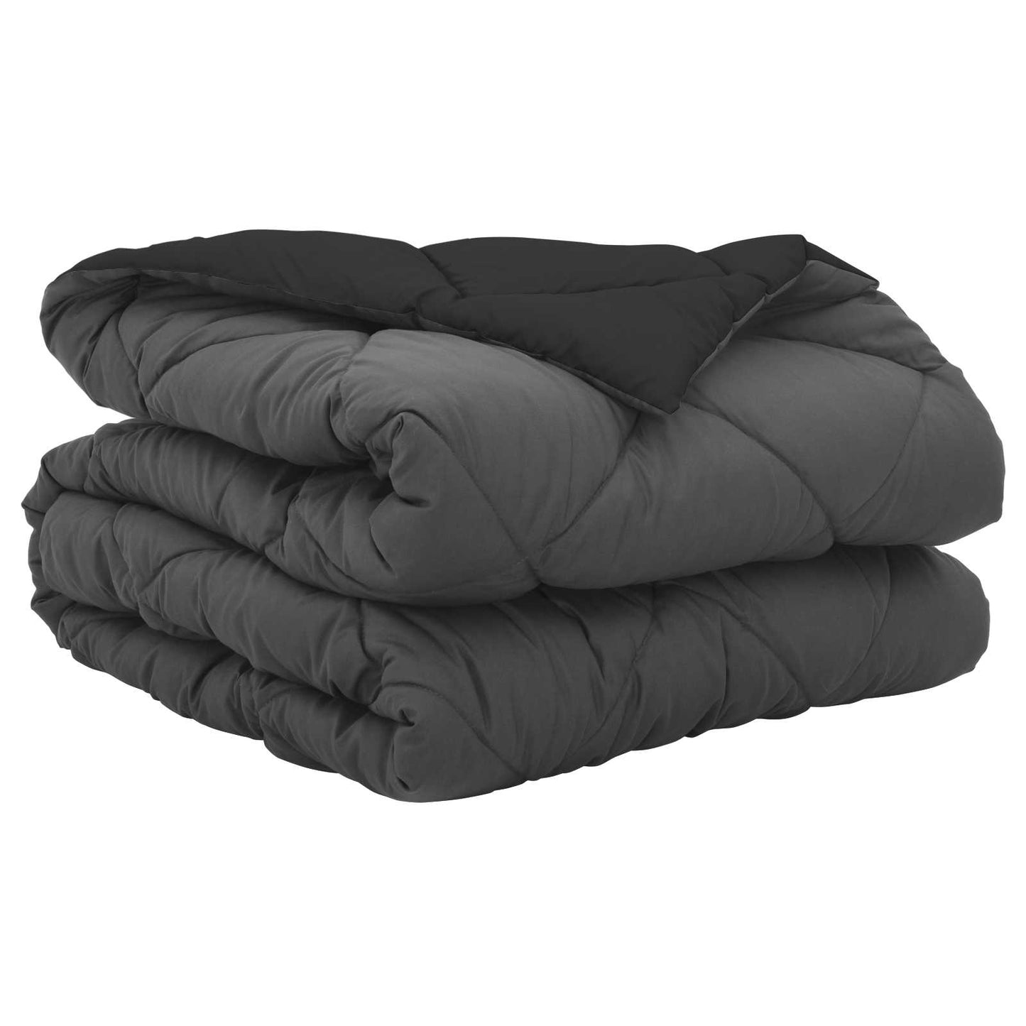 Vidaxl couette d'été noir et anthracite 200 x 155 cm microfibre
