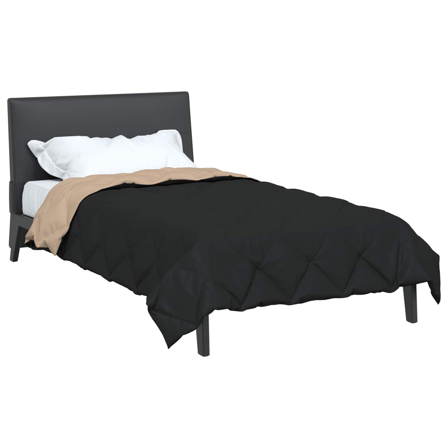 Vidaxx couette d'été noir et taupe 220 x 135 cm microfibre