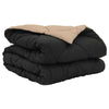 Vidaxx couette d'été noir et taupe 220 x 155 cm microfibre