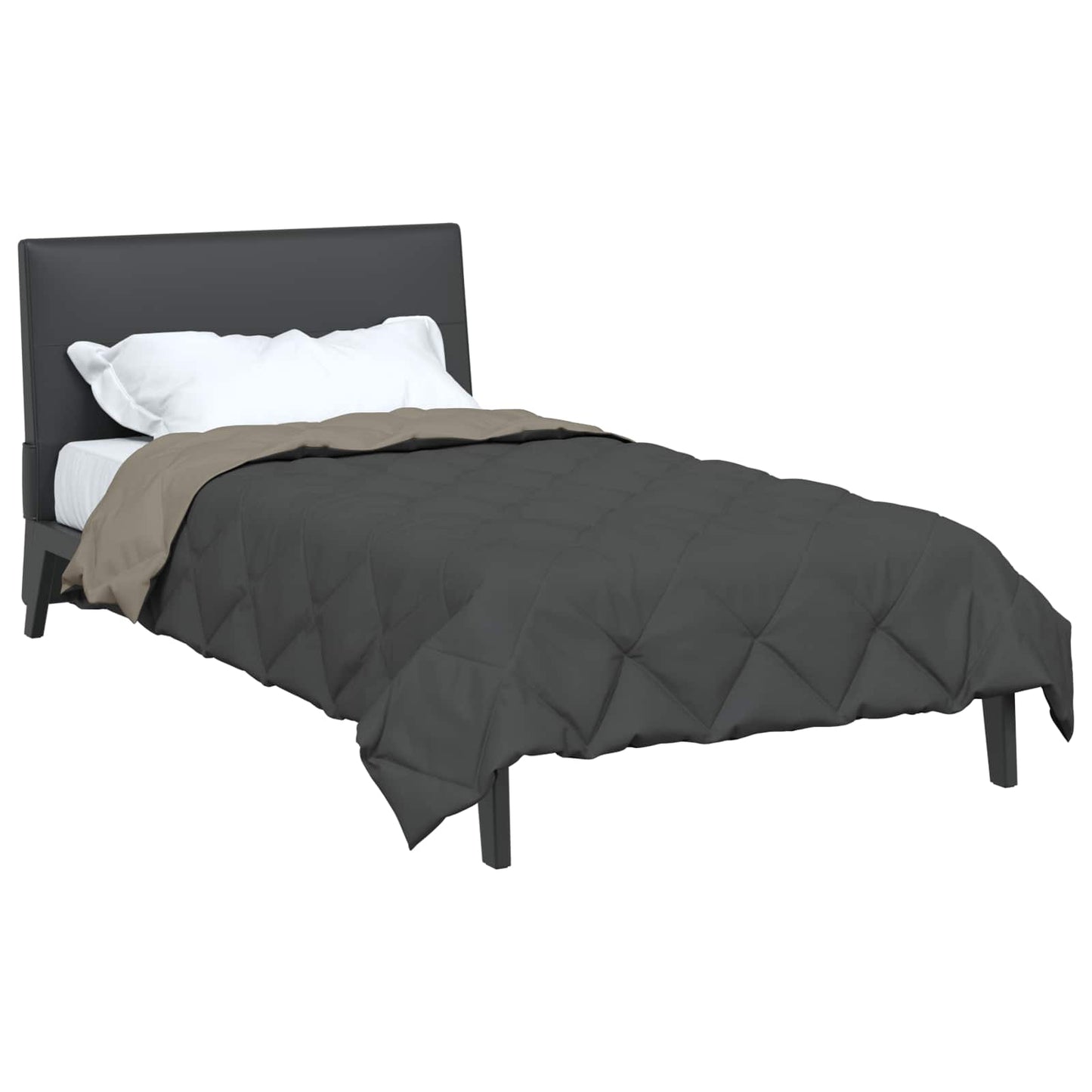 Vidaxl couette d'été gris clair et anthracite 220 x 155 cm microfibre