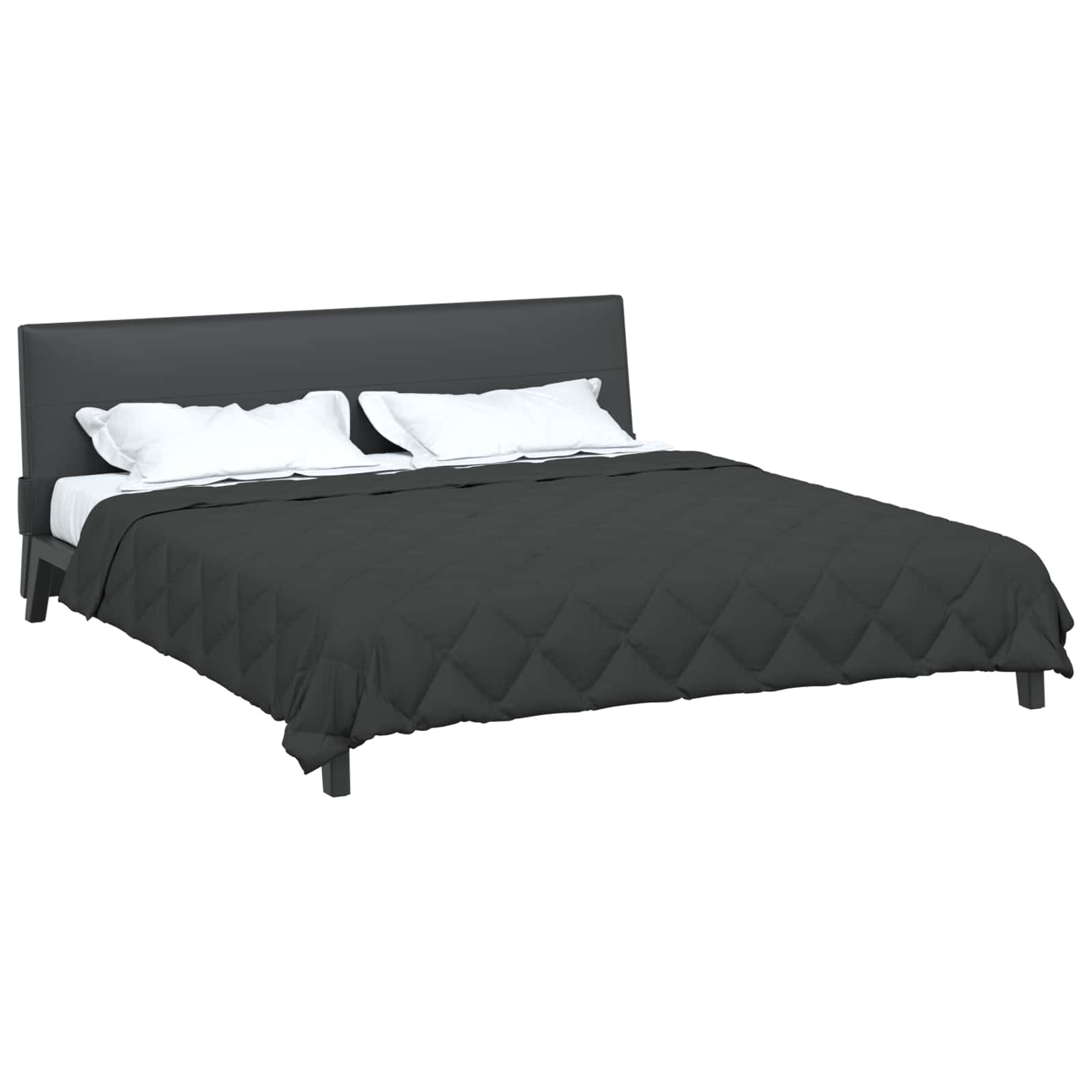 Vidaxl couette toute l'année anthracite 240 x 200 cm microfibre