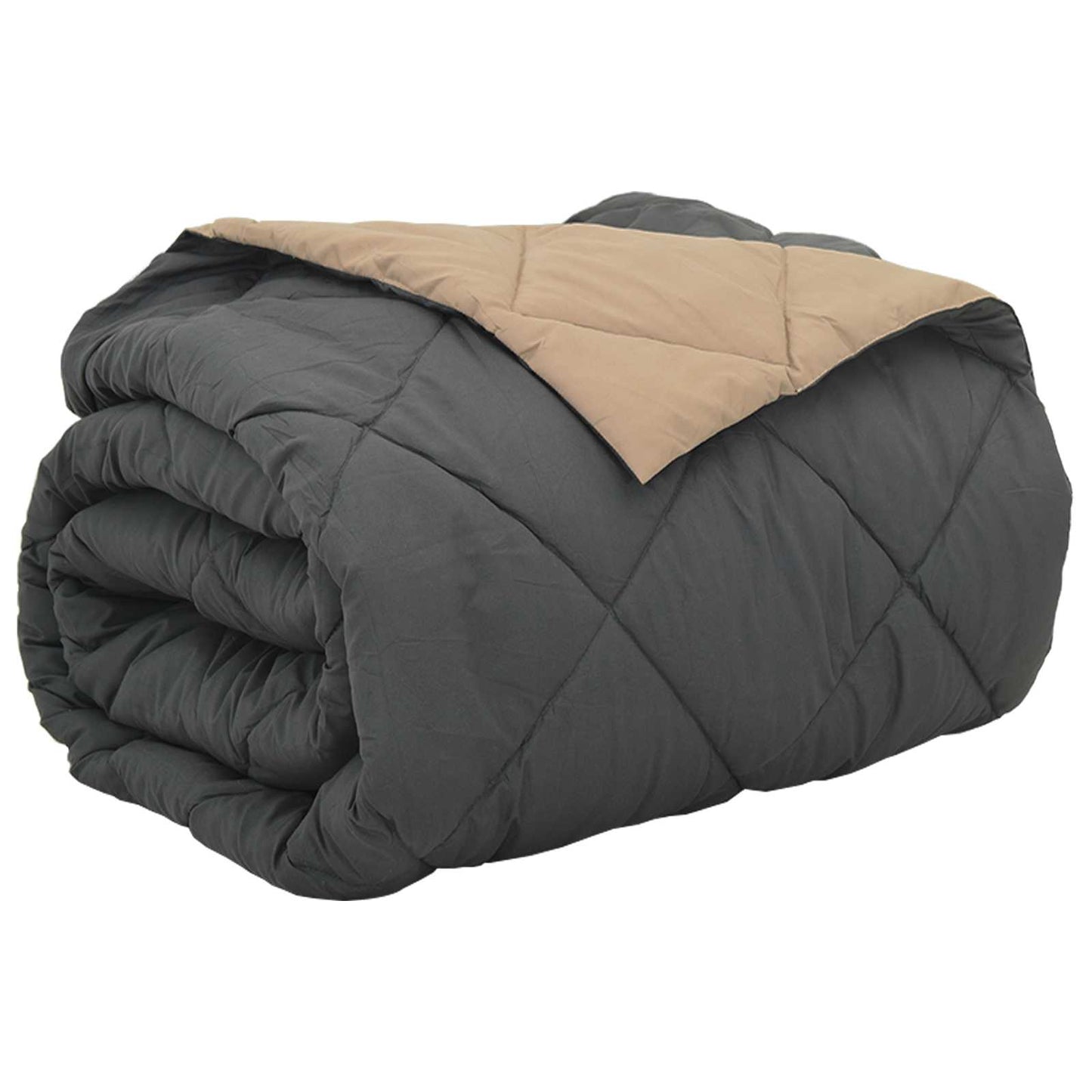 Vidaxx couette toute l'année anthracite et taupe 200 x 200 cm microfibre
