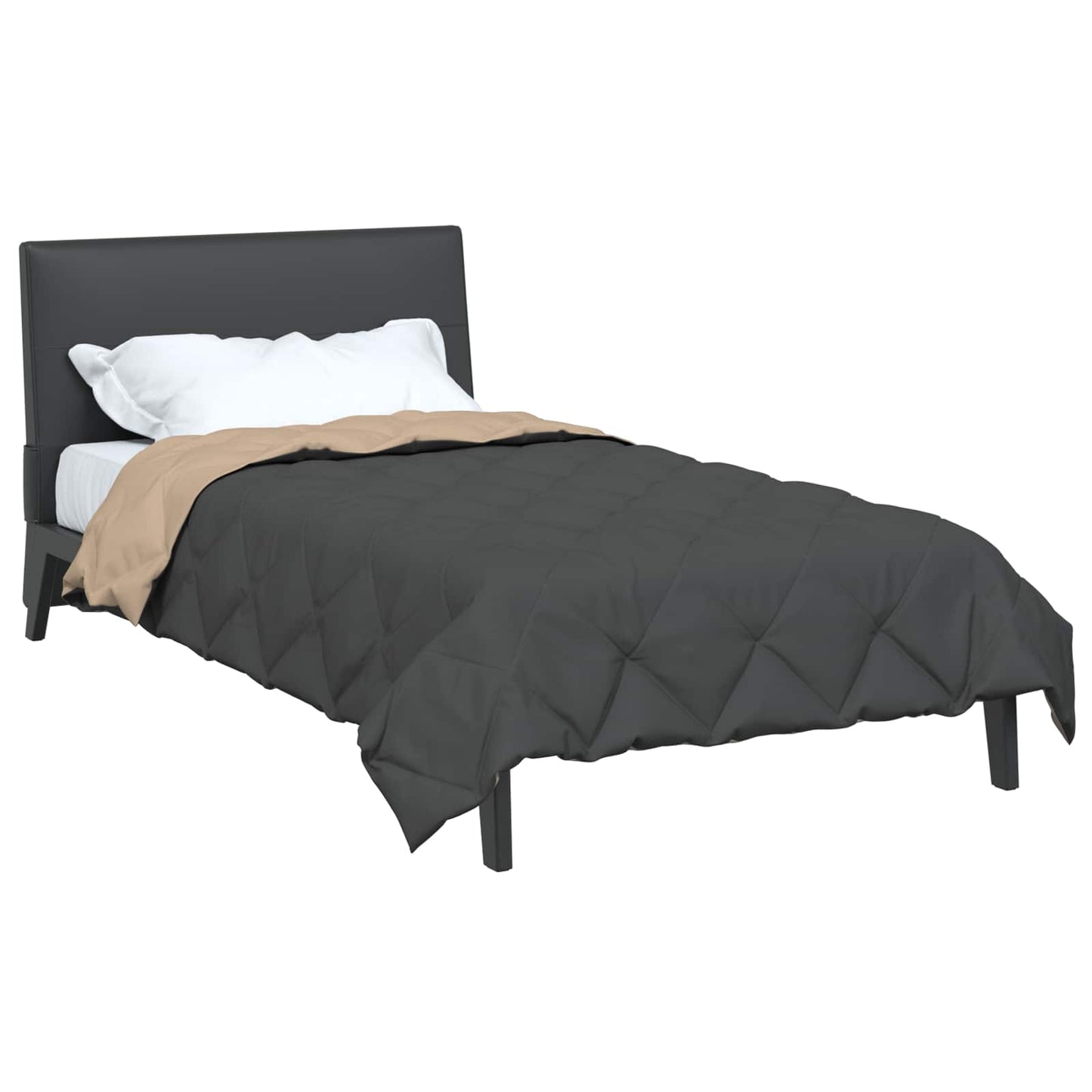 Vidaxx couette toute l'année anthracite et taupe 220 x 135 cm microfibre