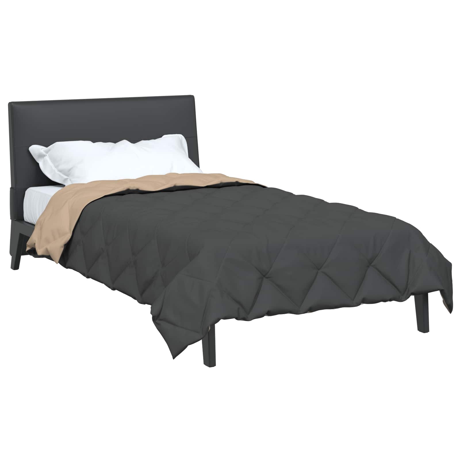Vidaxx couette toute l'année anthracite et taupe 220 x 135 cm microfibre