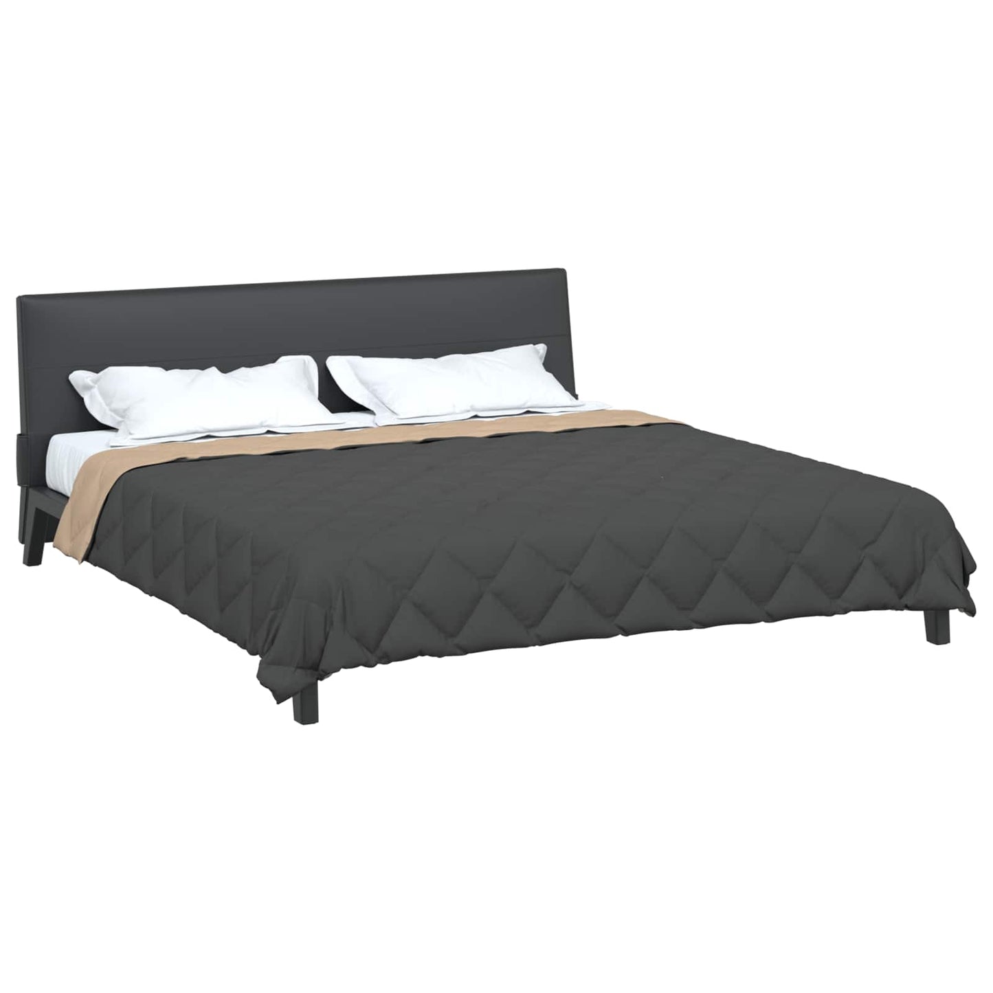 Vidaxx couette toute l'année anthracite et taupe 220 x 200 cm microfibre