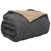 Vidaxx couette toute l'année anthracite et taupe 220 x 240 cm microfibre