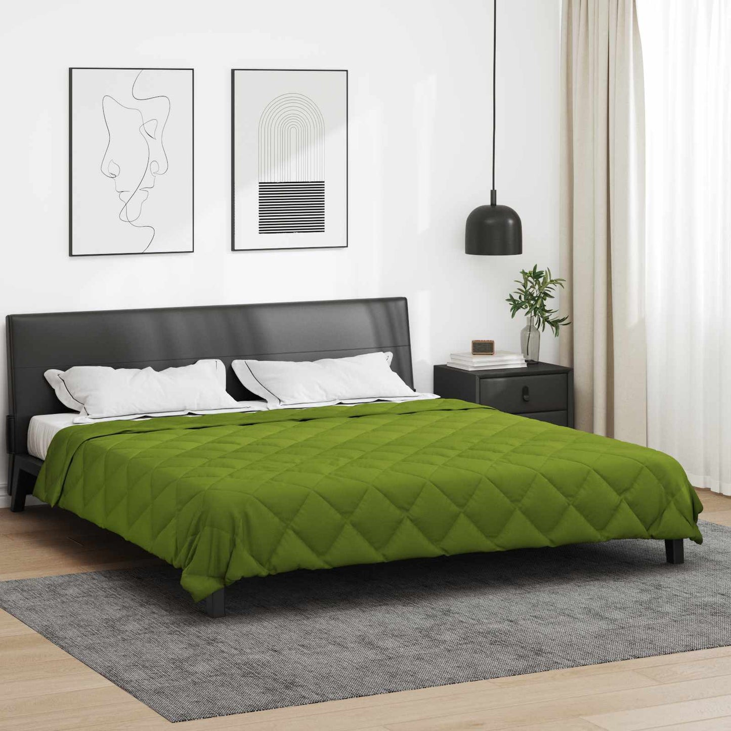 Vidaxx couette toute l'année vert 220 x 260 cm microfibre