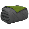 Vidaxx couette toute l'année vert et anthracite 240 x 200 cm microfibre