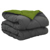 Vidaxx couette toute l'année vert et anthracite 220 x 155 cm microfibre