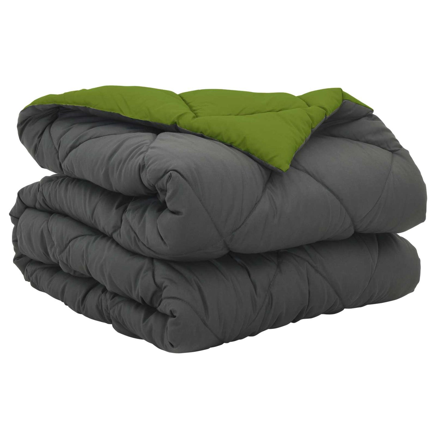 Vidaxx couette toute l'année vert et anthracite 220 x 155 cm microfibre