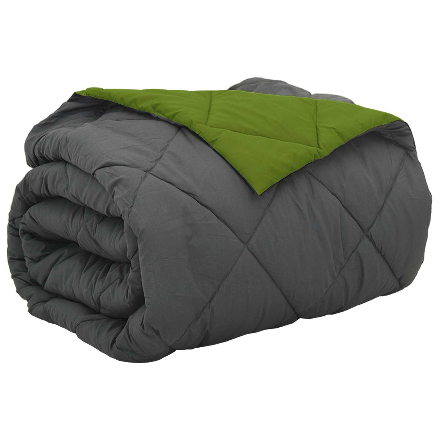 Vidaxx couette toute l'année vert et anthracite 220 x 240 cm microfibre