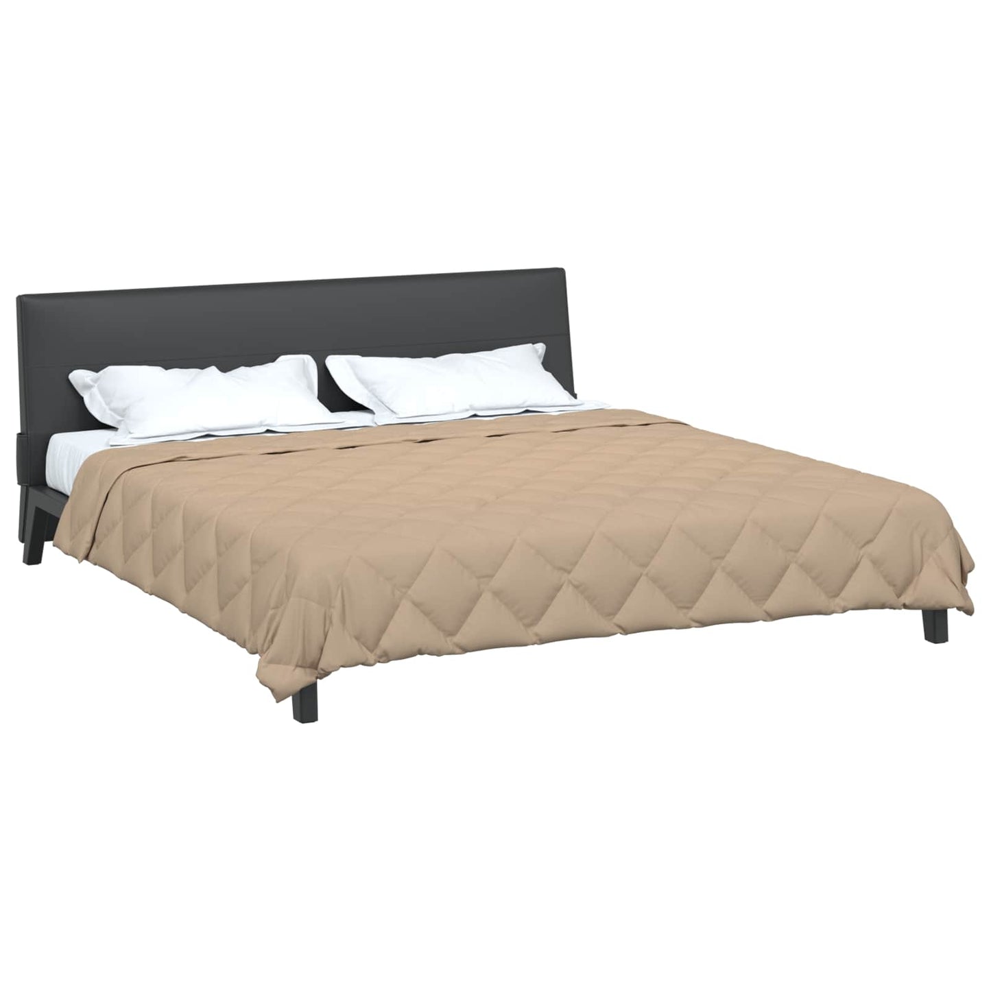 Vidaxx couette toute l'année taupe 240 x 200 cm microfibre