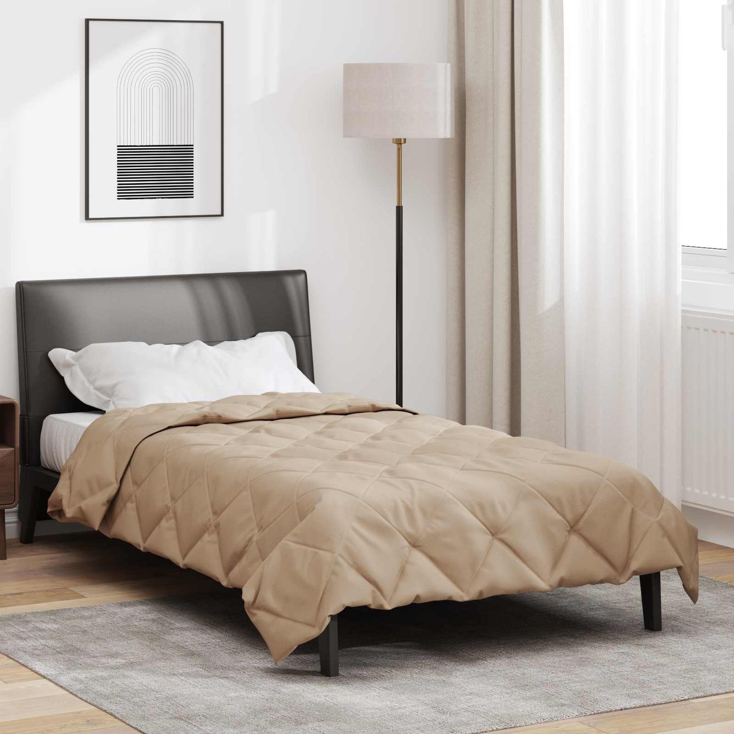 Vidaxx couette toute l'année taupe 220 x 155 cm microfibre