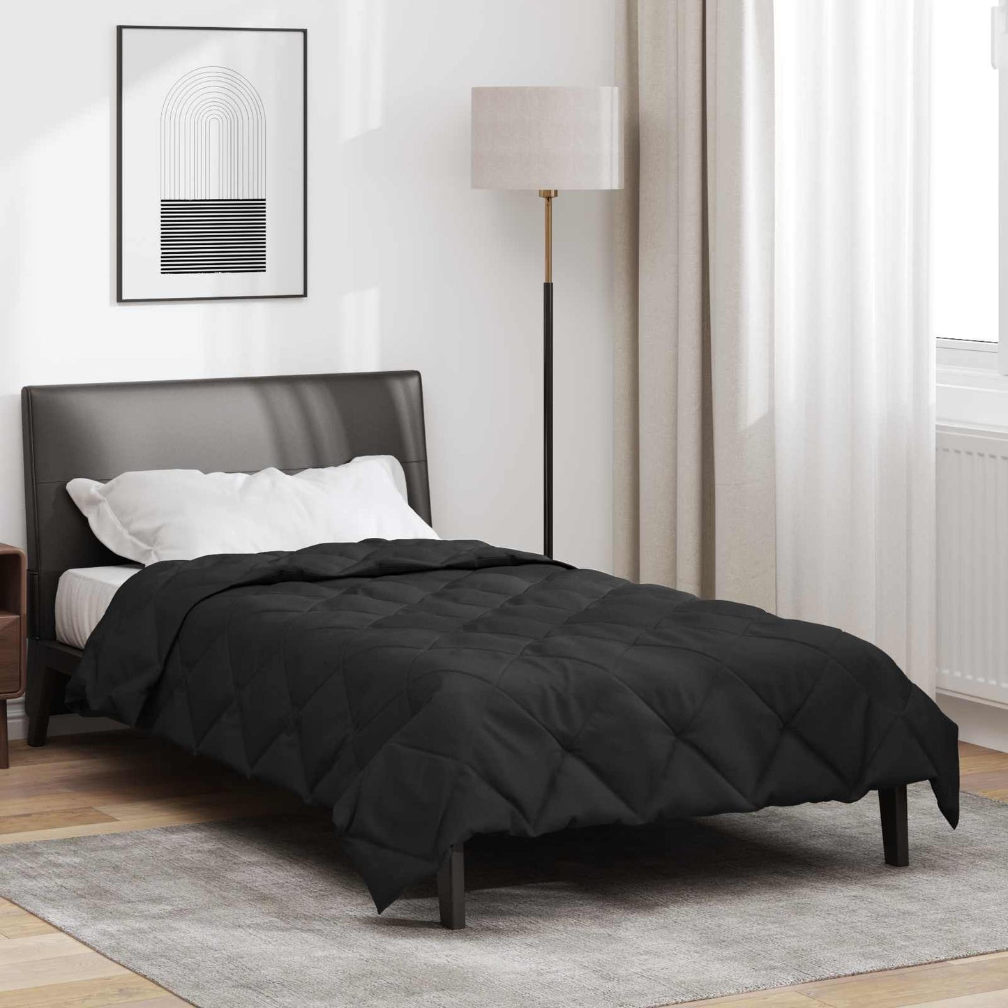 Vidaxx couette toute l'année noir 200 x 140 cm microfibre
