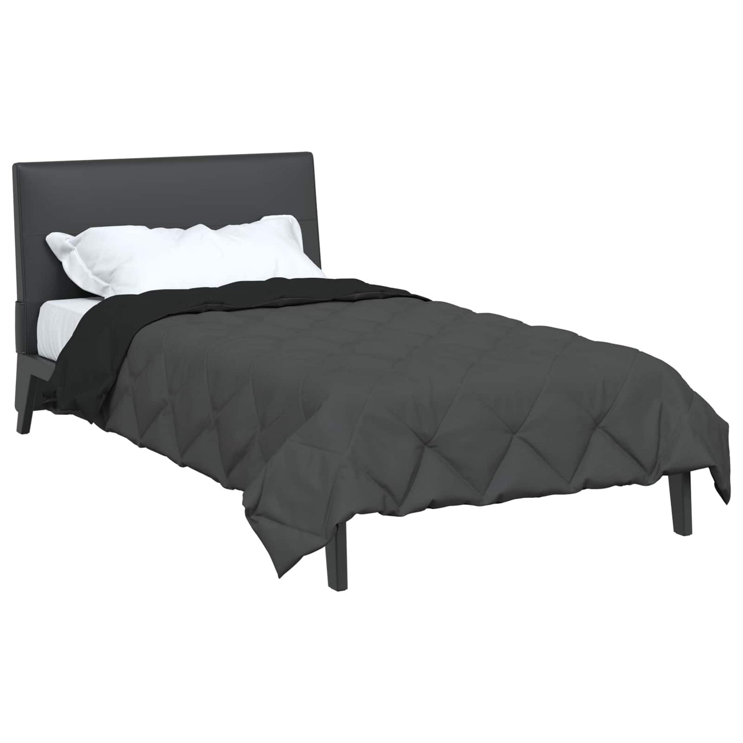 Vidaxx couette toute l'année noir et anthracite 200 x 135 cm microfibre