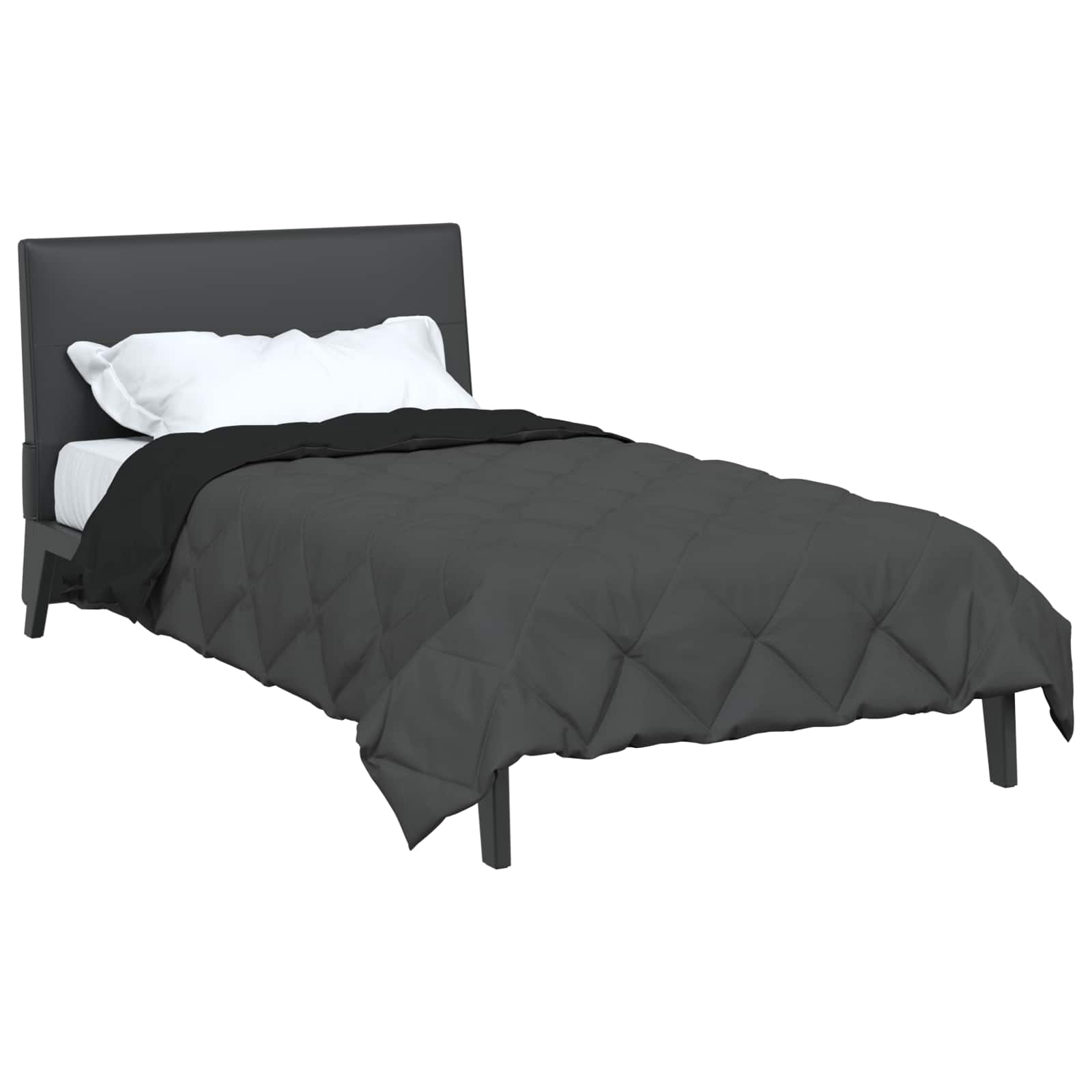 Vidaxx couette toute l'année noir et anthracite 220 x 155 cm microfibre