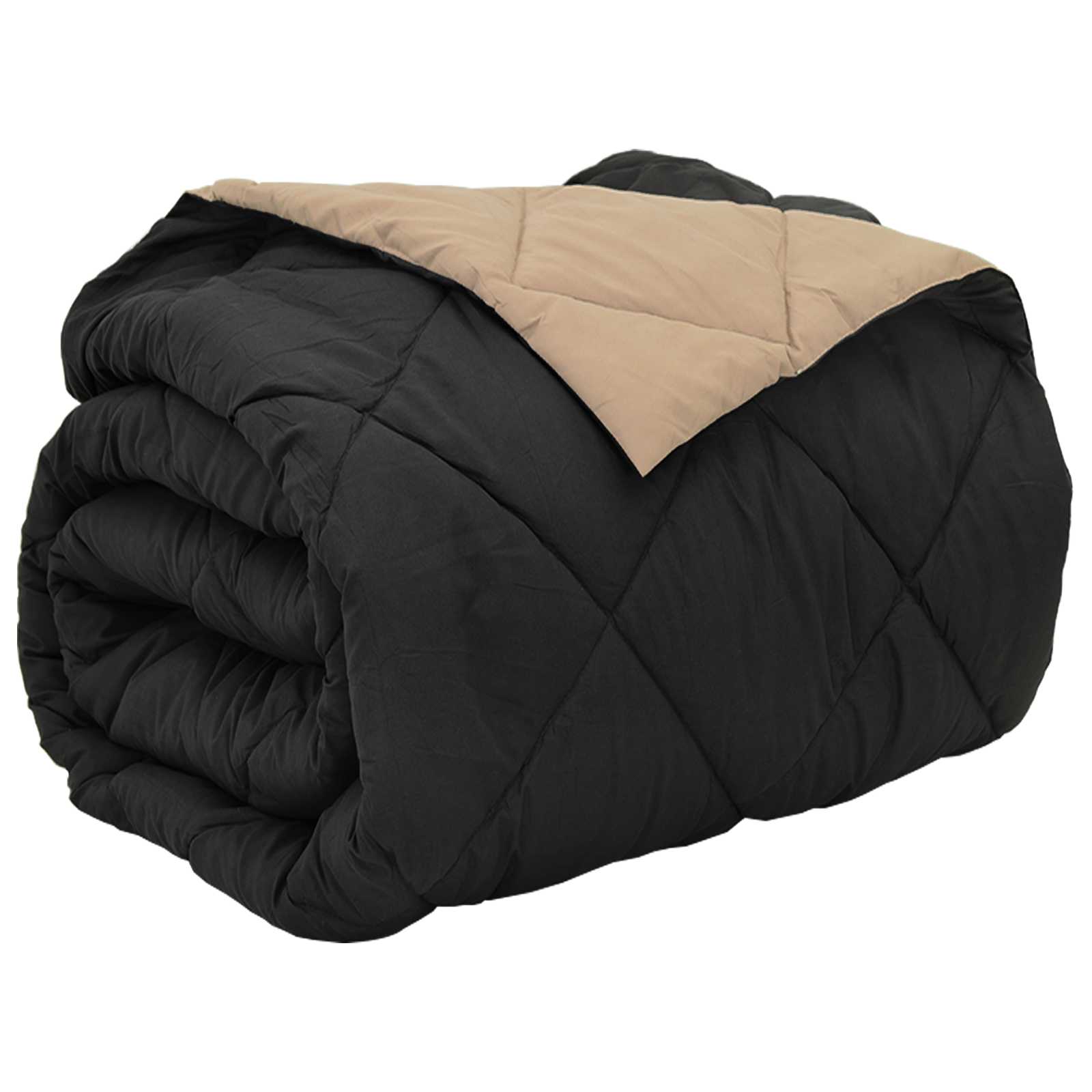 Vidaxx couette toute l'année noir et taupe 200 x 200 cm microfibre