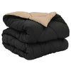 Vidaxx couette toute l'année noir et taupe 220 x 135 cm microfibre