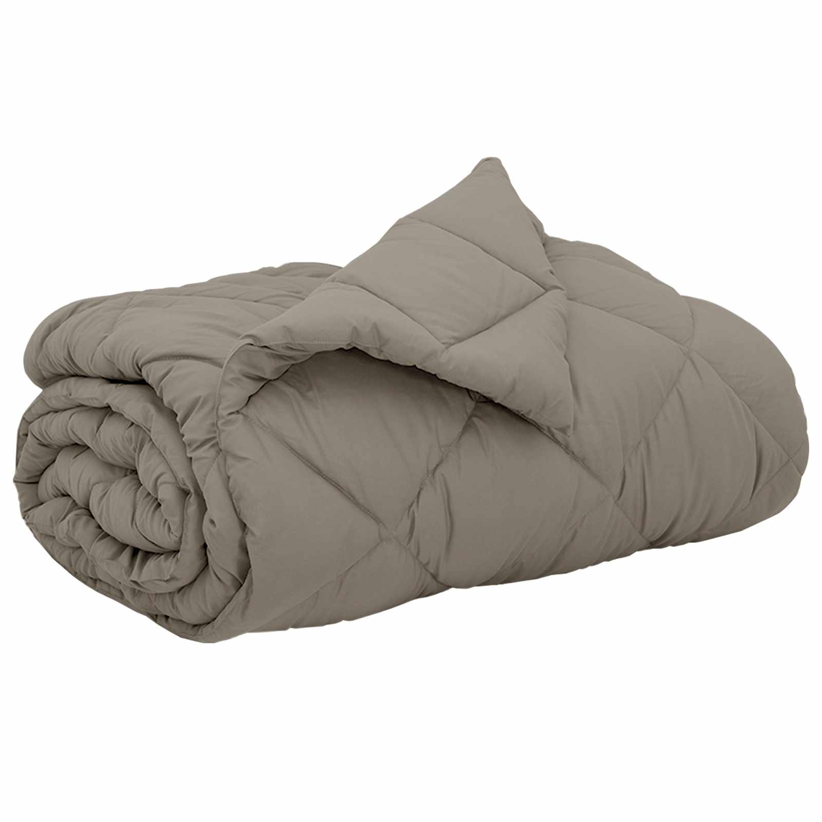 Vidaxl couette toute l'année gris clair 240 x 260 cm microfibre