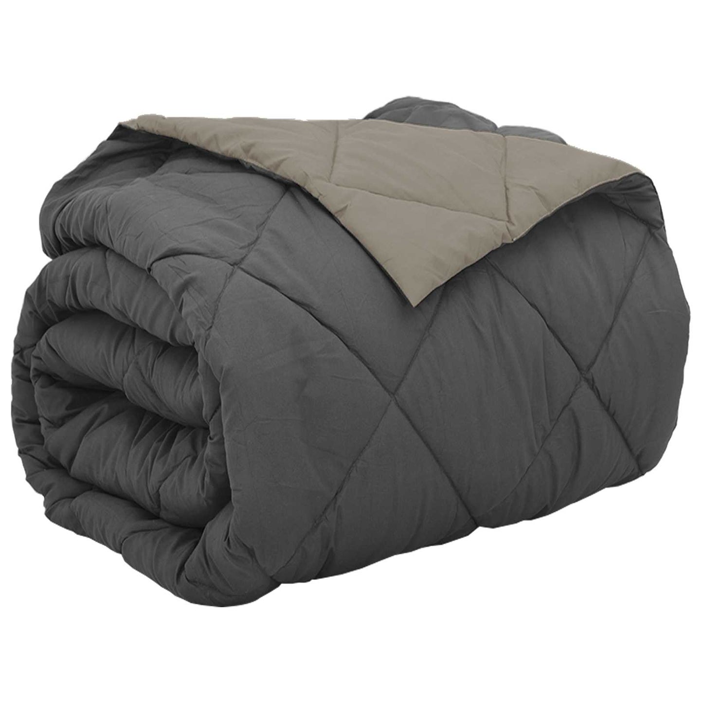 Vidaxl couette toute l'année gris clair et anthracite 240 x 200 cm microfibre