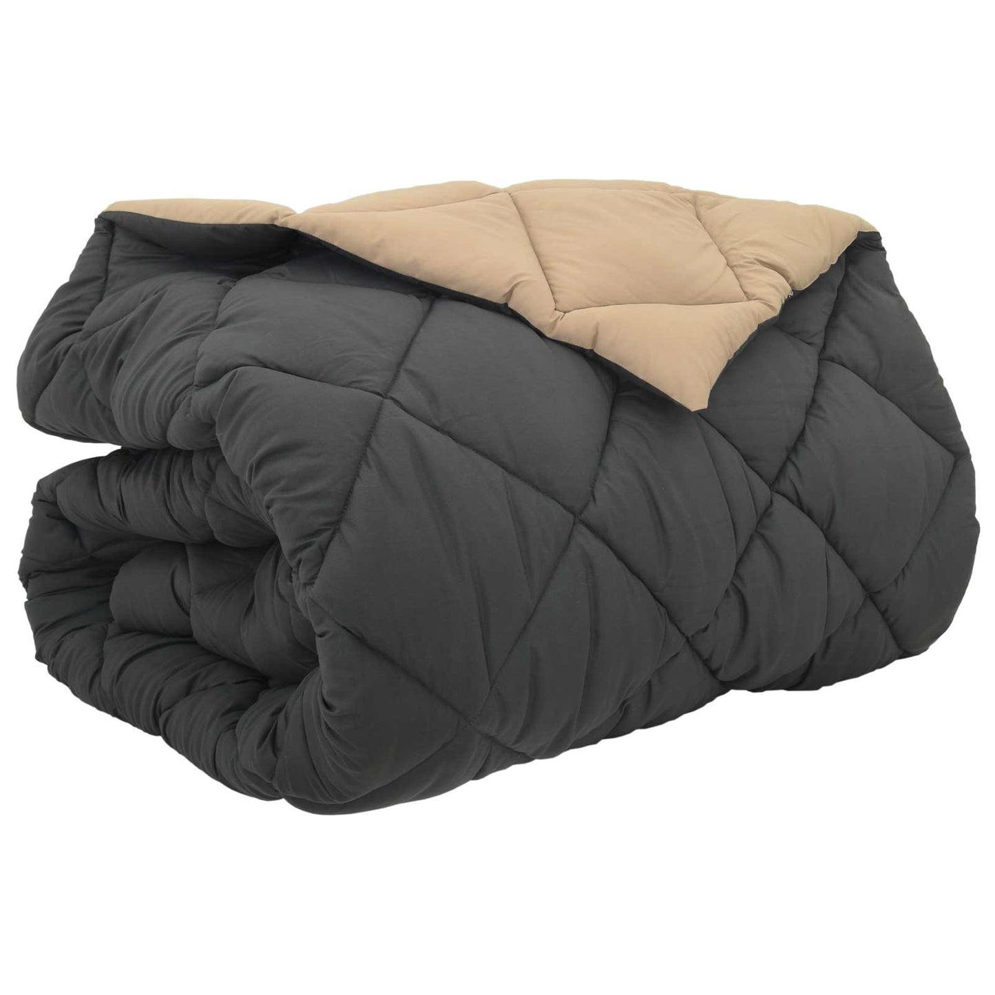 Vidaxx couette hiver anthracite et taupe 200 x 200 cm microfibre